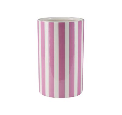 Vaso Bahne con strisce bianche e rosa Bahne