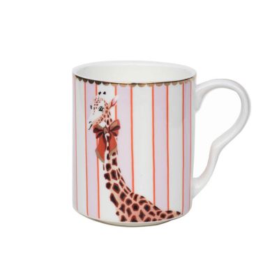 Mug piccola in porcellana fantasia giraffa natalizia Yvonne ellen