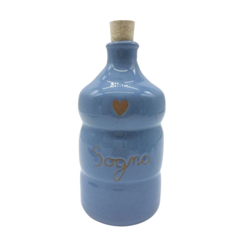 Bottiglia in ceramica 250 ml Blu Avio- Sogna