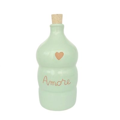 Bottiglia in ceramica 250ml Verde Pastello-Amore Adorabile