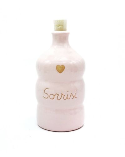 Bottiglia in ceramica 250 ml Rosa- Sorrisi