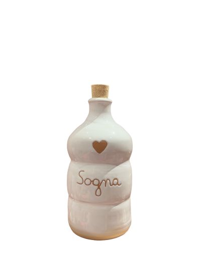 Bottiglia in ceramica 250ml bianca- Sogna