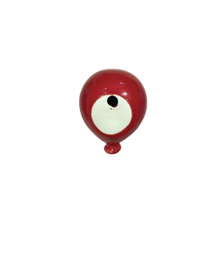 Palloncino in ceramica da parete 8cm rosso