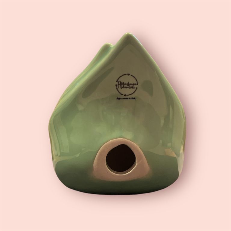 Tortellino in ceramica 15 cm Verde acqua