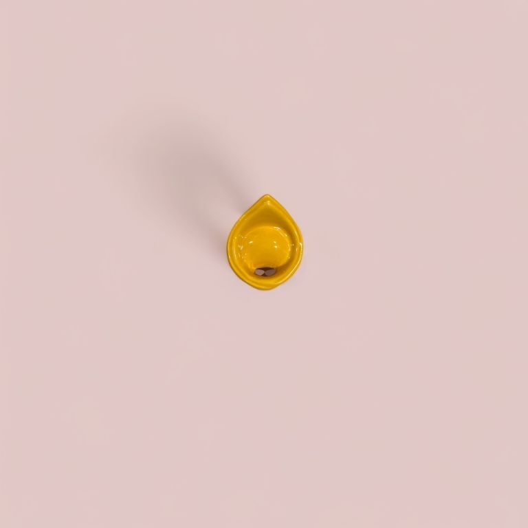 Tortellino in ceramica 5cm giallo