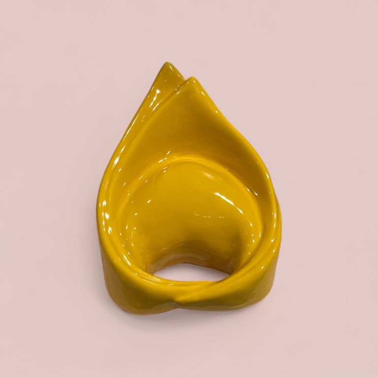 Tortellino in ceramica 15cm giallo