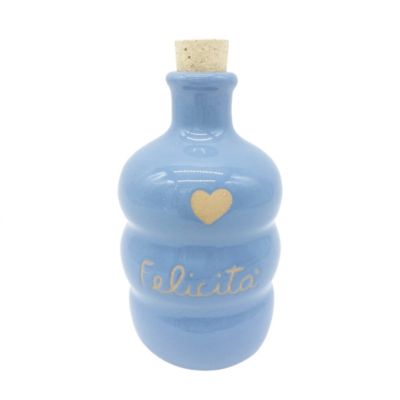 Bottiglia in ceramica 100ml Blu Avio-Felicità