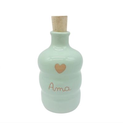 Bottiglia in ceramica 100ml Verde Acqua- Ama Adorabile